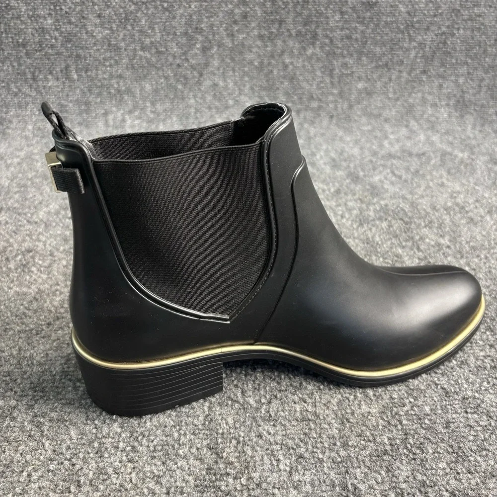 Kate Spade New York Women's Sedgewick Rain Boots Size 10 Black Waterproof